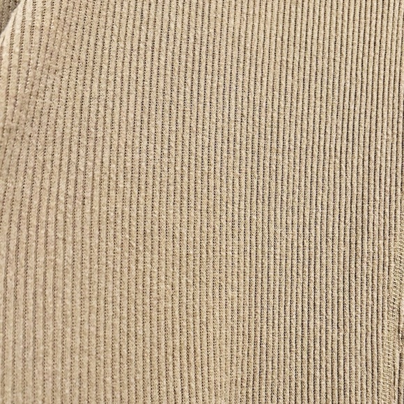 Free People Light Brown Ribbed Knit Cowl Neck Tunic Top Size Small - Picture 13 of 13